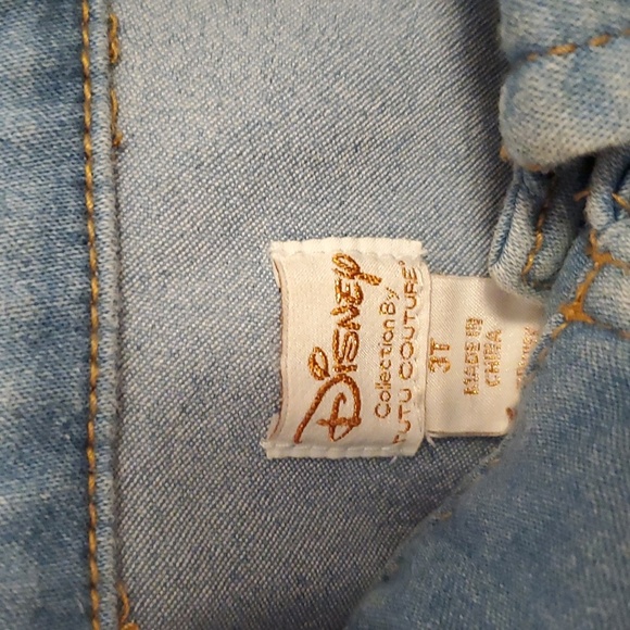 Disney "Collection by Tutu Couture" Frozen light blue jean jacket. Size 3T. - Picture 6 of 13